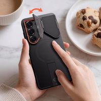 Tech-Protect Kevlar Aura MagSafe Maciņš for Samsung Galaxy S26 Ultra - melns and oranžs