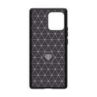 Carbon Case silikona viedtālruņa apvalks Motorola Edge 40 Pro - melns