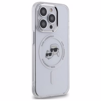 IML Metal Karl & Choupette Head MagSafe viedtālruņa apvalks iPhone 14 Pro Max - balts