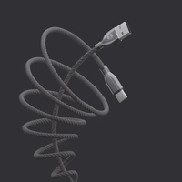 Forever Tornado kabelis USB - USB-C 1,0 m 3A melns