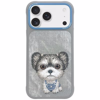 Nimmy Big Eyed Pet 2.0 suņa viedtālruņa apvalks iPhone 17 - pelēks