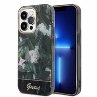 Guess Jungle Collection viedtālruņa apvalks iPhone 14 Pro Max - zaļa