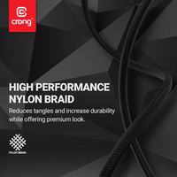 Crong Armor Link - USB-C Lightning Fast Charging MFi kabelis 150cm (melns)