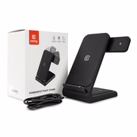 Crong - GaN PD 35W lādētājs set plus PowerSpot Pivot statīvs 3-in-1 wireless lādētājs iPhone, Samsung & Android