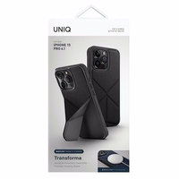 UNIQ maciņš Transforma iPhone 15 Pro 6.1" Magclick Charging melns/ebony melns