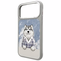 Nimmy Gentle Pets Series Dog MagSafe maciņš iPhone 17 Pro pelēks