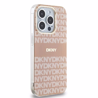 DKNY IML Mono un Svītras MagSafe apvalks viedtālrunim iPhone 14 Pro - rozains
