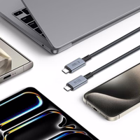 Tech-Protect UltraBoost Max USB-C 4.0 / USB-C 4.0 PD 240W 8K 40Gbps 2m kabelis - pelēks