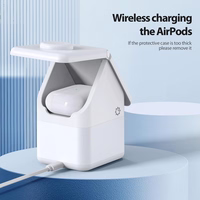 W20 4-in-1 mājas formas magnētiskais bezvadu lādētājs statīvs 15W balts