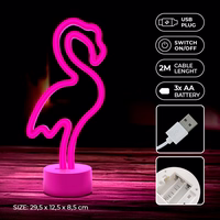 Neon LED on statīvs FLAMINGO rozā USB-C FSC-11 Forever Light