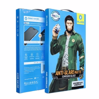 5D Mr. Monkey Aizsargstikls - Apple iPhone 15 Pro Max melns (Strong Matte)