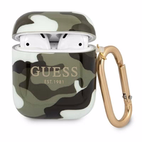 Guess GUA2UCAMA AirPods apvalks zaļa/haki Camo kolekcija