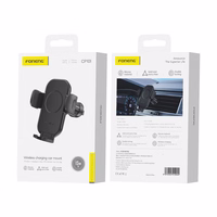 Foneng CP101 automašīnas režģa stiprinājums ar 15 W bezvadu lādētāju (melns)