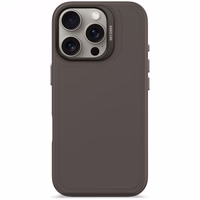 Decoded antimikrobiālais silikona Stacks aizmugurējais apvalks ar MagSafe iPhone 16 Pro - tumši brūns