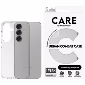 CARE by PanzerGlass Flagship Urban Combat viedtālruņa apvalks Samsung Galaxy S25+ - caurspīdīgs