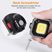 Mini lukturītis LED atslēgu piekariņš W5138 Type C ar 4 skrūvgrieža uzgaļiem un trijkāji