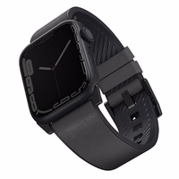Uniq Straden ādas Hybrid siksniņa priekš Apple Watch 1/2/3/4/5/6/7/8/SE/SE2/Ultra 42/44/45/49mm - pelēks