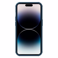 Nillkin Super Frosted Shield Pro viedtālruņa apvalks iPhone 14 Pro Max aizmugurējais apvalks zils