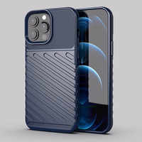 Thunder apvalks elastīgs izturīgs robusts pārsegs TPU apvalks iPhone 13 Pro Max zils