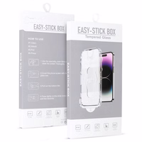 Aizsargstikls pilno līmes Easy-Stick Box paredzēts IPHONE 16 PRO melns