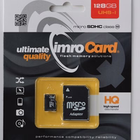 Imro atmiņas karte 128GB microSDXC cl. 10 UHS-3 + adapteris