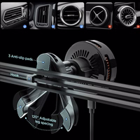 Spigen Essential EV25MFAQ Magnetic MagSafe auto gaisa atveru turetajs - Melns