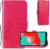 Korpuss Flower Book Samsung A155 A15 4G/A156 A15 5G rose-red