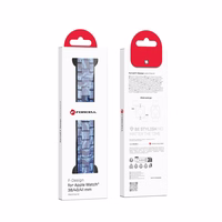 FORCELL F-DESIGN FA04 marmora tekstūras sveķu siksniņa APPLE pulkstenim 38 / 40 / 41 mm zila