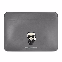 Karl Lagerfeld Saffiano Ikonik Karl apvalks 16" klēpjdatoram - sudraba