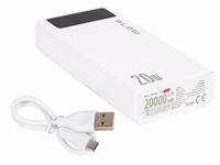 Power Bank 20000mAh QC+PD 20W + lightning PB20E