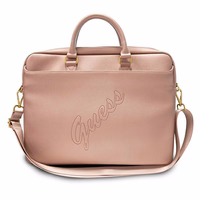 Guess Saffiano Script 16" Portatīvā soma rozā