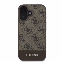 Guess 4G Bottom Stripe viedtālruņa apvalks iPhone 16 - brūns