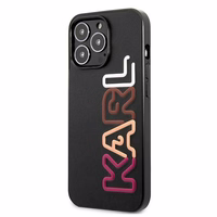 Viedtālruņa apvalks Karl Lagerfeld Multipink Brand iPhone 13 Pro / iPhone 13 - melns