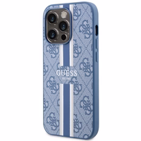 Guess GUHMP14LP4RPSB iPhone 14 Pro 6.1" zila/zila cietais apvalks 4G Printed Stripes MagSafe