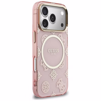Guess IML Peony Dot MagSafe maciņš for iPhone 17 Pro - rozā