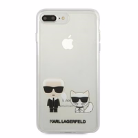 Karl Lagerfeld Karl & Choupette viedtālruņa apvalks iPhone 7 / 8 Plus - caurspīdīgs