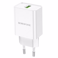 Lādētājs Borofone BN5 Jingrui - USB - QC 3.0 18W - balts