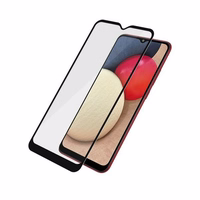 PanzerGlass E2E Super+ antibakteriālais aizsargstikls Samsung Galaxy A02s - ar melnu rāmi