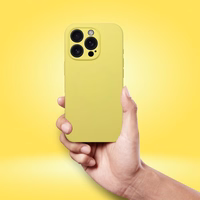 Viedtālruņa apvalks no silikona, 2 mm, iPhone 15 Pro, ar MagSafe – citronu krāsā