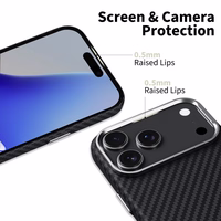 Tech-Protect Ion Carbon Magnētiskais viedtālruņa apvalks iPhone 17 Pro Max - Pelēks/Melns