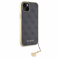 Guess 4G Charms Collection viedtālruņa apvalks iPhone 15 Plus - pelēks