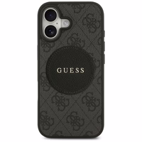 Guess 4G Circle Classic Logo Magnētiskais viedtālruņa apvalks iPhone 17 - melns