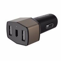Nillkin Celerity auto lādētājs - 2x USB-A + 1x USB-C, 32W (zeltains)