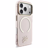 Karl Lagerfeld IML KL Script Logo MagSafe Maciņš for iPhone 17 Pro - rozā