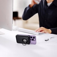 Bezvadu portatīvais lādētājs 10000mAh Joyroom JR-W050 20W MagSafe ar gredzenu un statīvu - melna