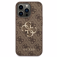 Guess GUHCP14X4GMGBR iPhone 14 Pro Max 6,7 ciets apvalks 4G Big Metal Logo - brūns