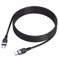 USB kabelis Hoco X109 60W USB-C uz USB-C 2.0m melns