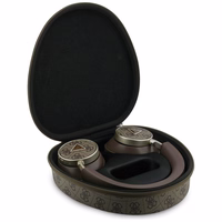 Guess 4G Triangle Logo Bluetooth ENC austiņas uz ausīm brūns