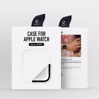 Rūdīta stikla korpuss Dux Ducis Hamo Apple Watch 41mm sudraba krāsā