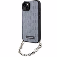 Karl Lagerfeld KLHCP14SSACKLHPG iPhone 14 6.1" sudraba/sudraba hardcase Saffiano Monogram Chain